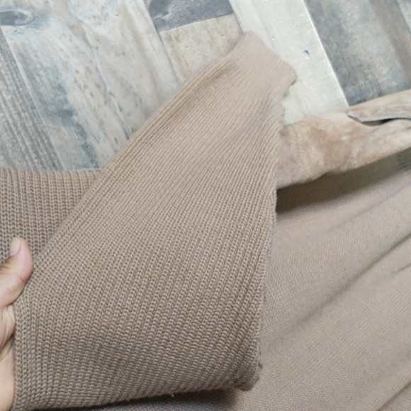 Vintage Setiage Made in Italy suede and Knit sweater Cardigan Jacket sz Med wom - Picture 17 of 17